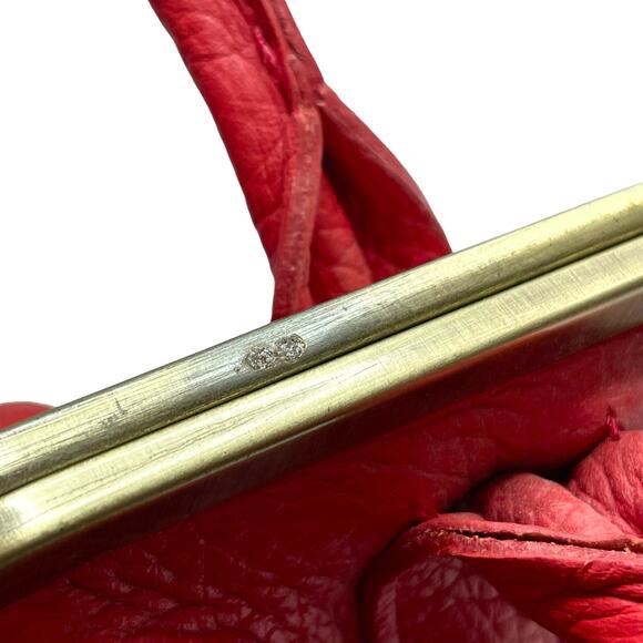 Taschenkinder Big Aurelie Leather Kisslock Frame Bag (Red) - Picture 11 of 12